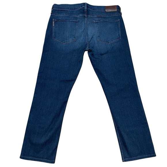 Paige Jeans Mens 33X26 Blue Federal Slim Straight Stretch Dark Wash Denim - Picture 6 of 13